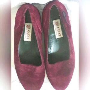 ❤️Authentic 🦋Gucci loafers burgundy suede flats size 40 EU/Italian